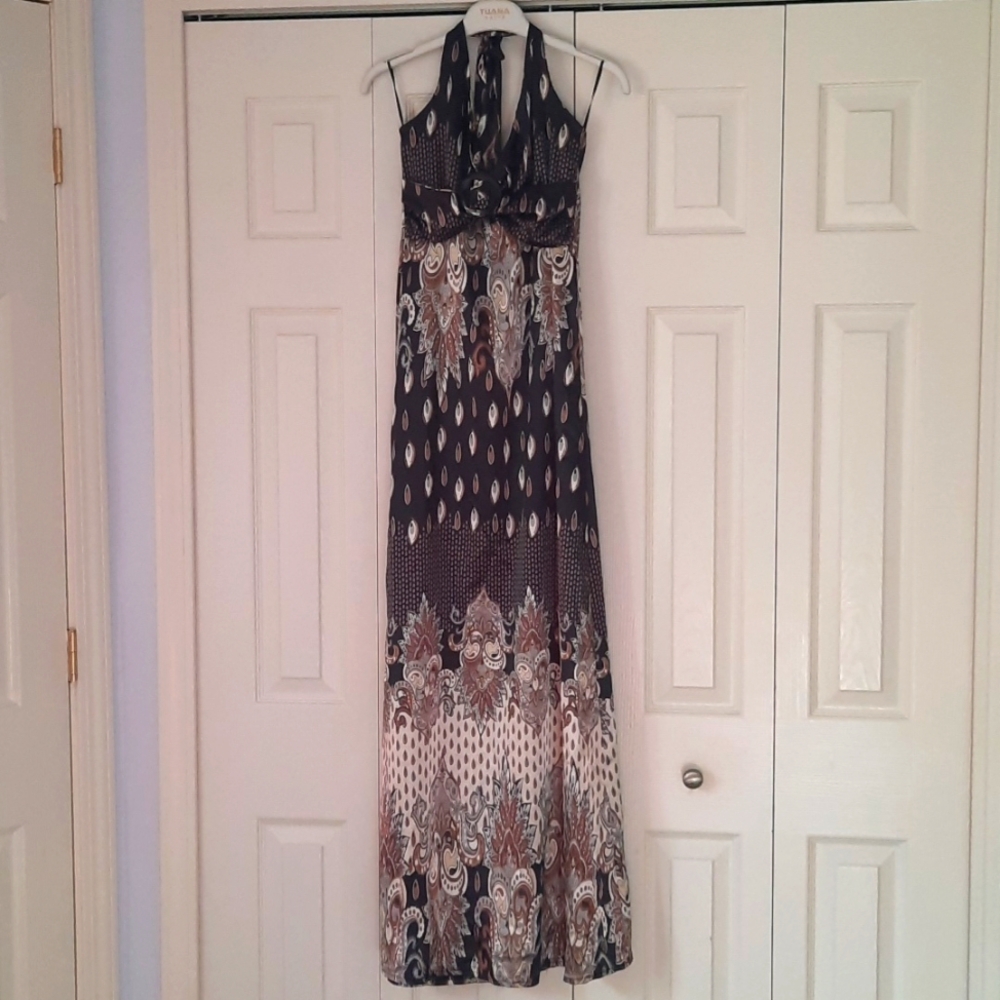 Satin halter dress